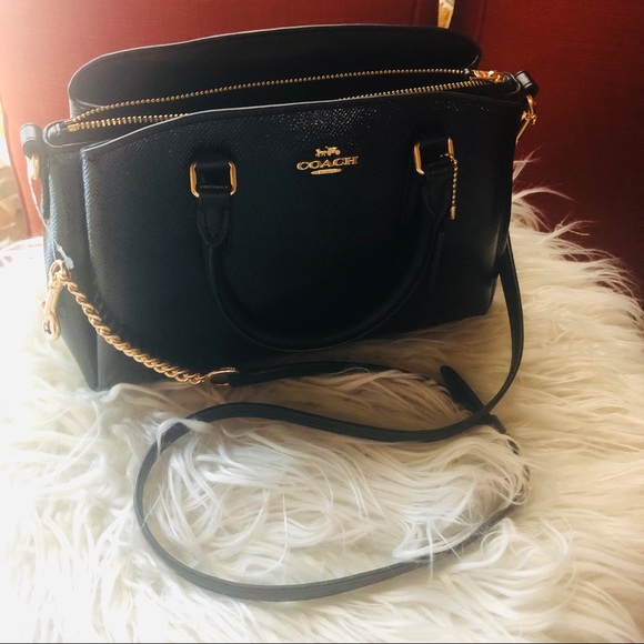 Coach NWT black Patent leather mini sage carryall. This is a beautiful bag. - Picture 1 of 8